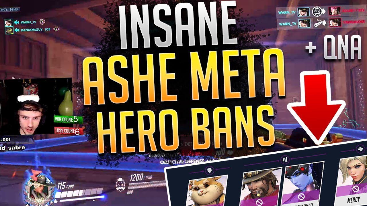 *NEW* ASHE META! - Hero Bans + QnA (PS4 Overwatch) - YouTube