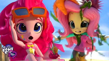 My Little Pony: Equestria Girls Minis | Pinkie Pie's Holiday Beach Fun | MLPEG Digital Short
