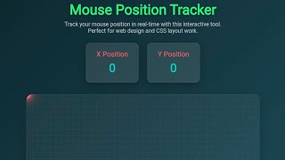 Mouse Position Tracker | HTML CSS & JavaScript Project Tutorial