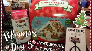 Vlogmas Day 5- Ugly Tree Skirts, Target & Michael's