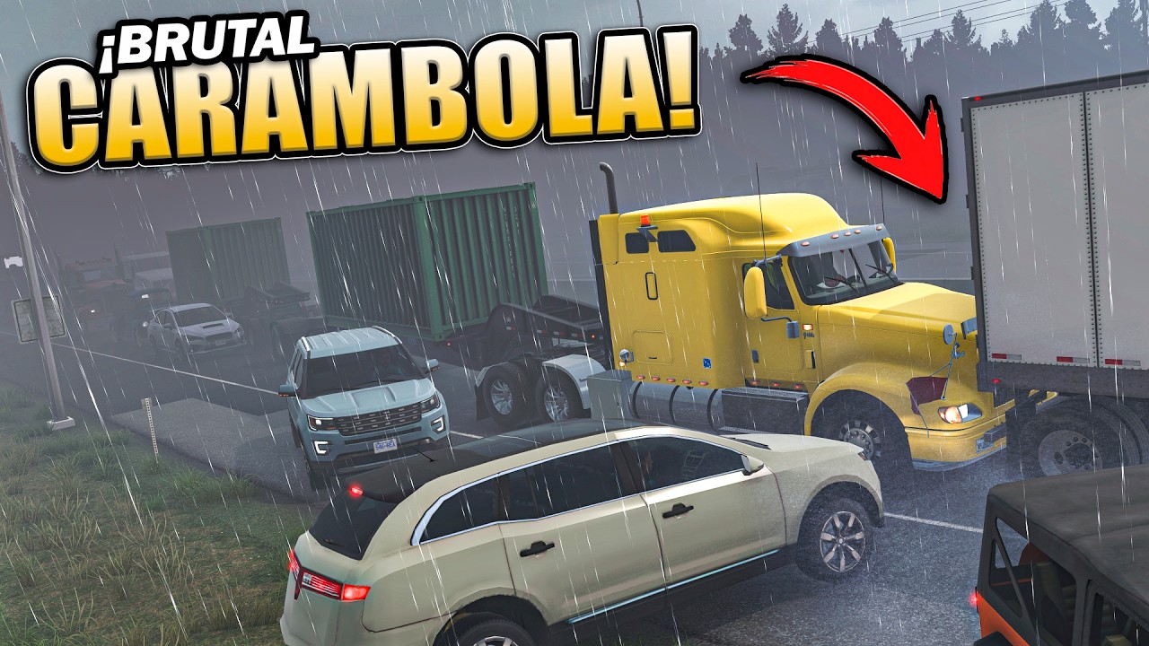 ¡Esto SALIÓ FATAL...! Me ENFRENTO a la TORMENTA MÁS INFERNAL DE CANADÁ 😱 | American Truck Simulator