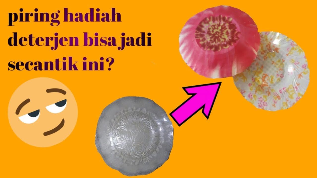 D I Y kreatif MENYULAP PIRING  HADIAH  DETERJEN MENJADI 