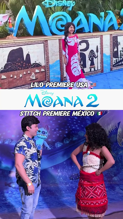 🌊 ¡Lilo & Stitch en las Premieres de Moana 2! 😃🙌🏻 #moana2 #liloandstitch #stitch #moana #disney