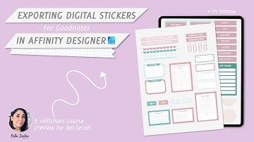 The Freelance Life Tutorials - Exporting Digital Stickers from Affinity Designer  for Goodnotes