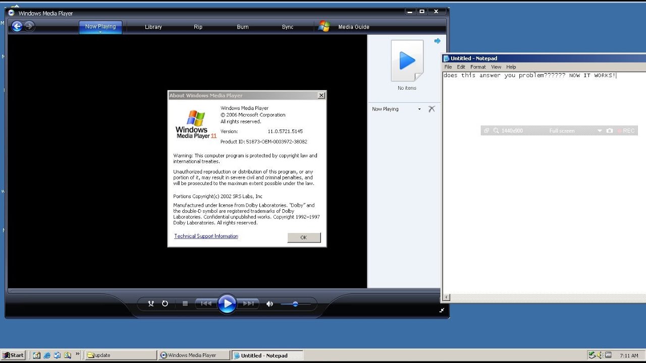 window xp window media player 11 free download