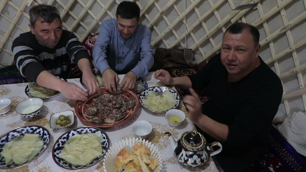 ⁣BESHBARMAQ Traditional Kazakh Food in Uzbekistan | Horse Meat