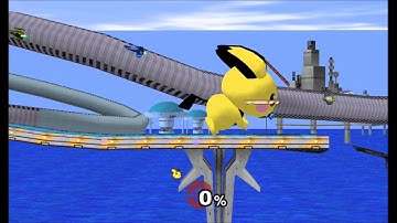 Super Smash Bros. Melee Crazy Mod Request: Pichu Running Through Stages