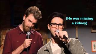 Video thumbnail of "Songs For When You Wanna Say I Love You But Can't- Rhett And Link lyrics"