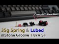 [한글,EN CC] 35g Spring &amp; Lubed mStone Groove T 87A SF Cherry MX Silent Red Mechanical Keyboard Review