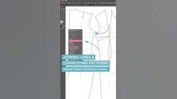 33/49 Joining lines and completing patterns - Digital #patternmaking  in #adobeillustrator