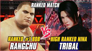TEKKEN 8 - RANGCHU (Ranked #1 Bob) vs TRIBAL (High Ranked Nina) - T8 RANKED MATCHES