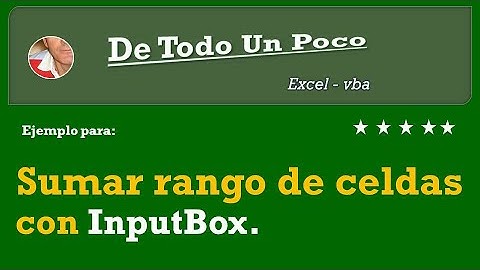 Sumar un rango de celdas.