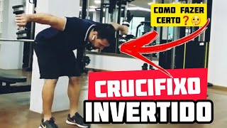 CRUCIFIXO INVERTIDO LIVRE HALTERES - Exercício dorsal - COMO FAZER❓🤔
