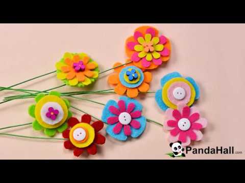 フェルトでフラワーブーケを作ってみた Pandahall Diy Youtube