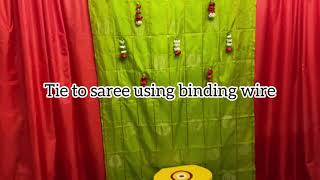 Varalakshmi pooja. Indian Backdrop decor for any occasion. DIY backdrop. Simple, easy and on budget. screenshot 4