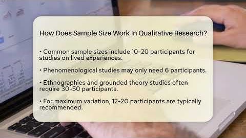 How Does Sample Size Work In Qualitative Research? - The Friendly Statistician