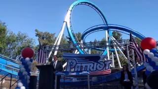 General manager of california's great america raul rehnborg introduced
their newly converted floorless coaster, patriot, at the media preview
for ride. i...