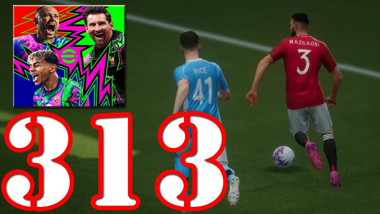 Игровой процесс матча «Манчестер Сити» — «Манчестер Юнайтед» в eFootball — Эпизод 313 (iOS, Android)