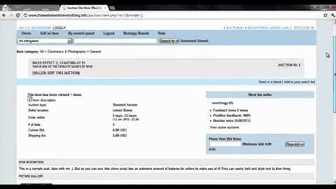 A Free and Opensource ebay script ( demo version)