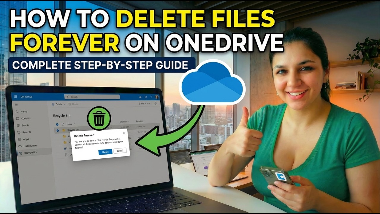 how to delete files forever on OneDrive step by step YouTube
