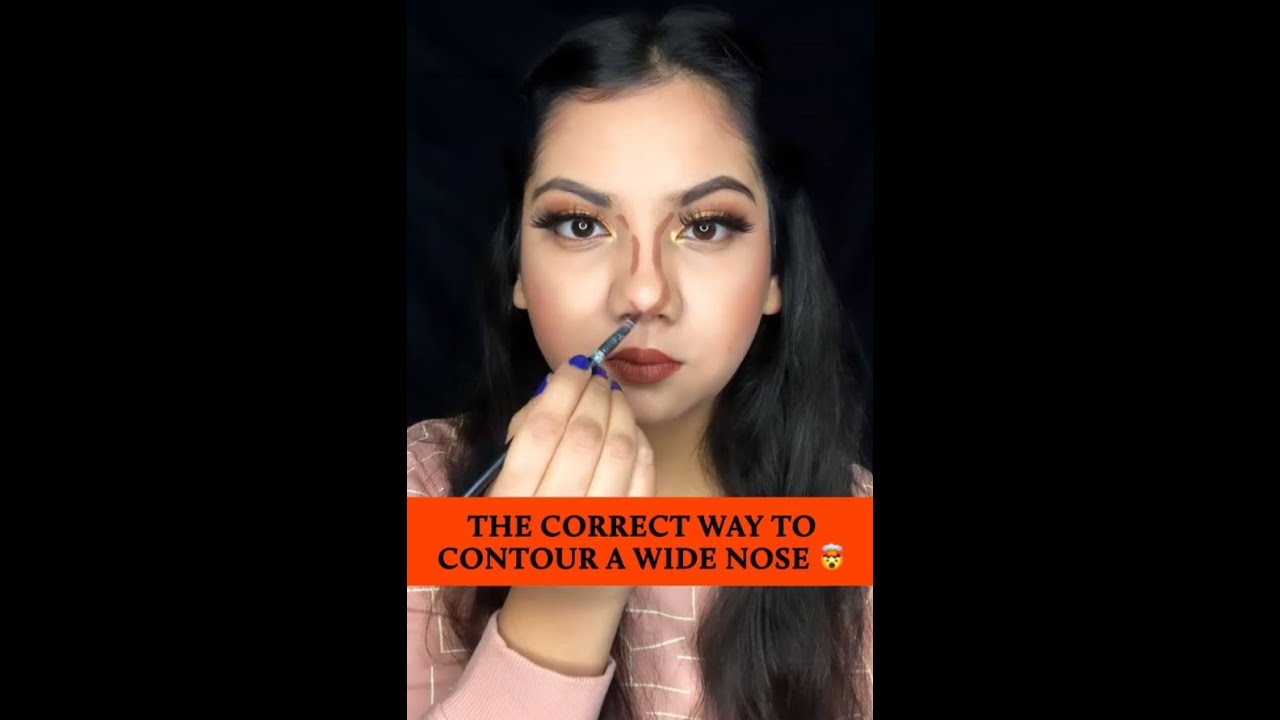 How To Get A Slimmer Nose With Contour shorts YouTube