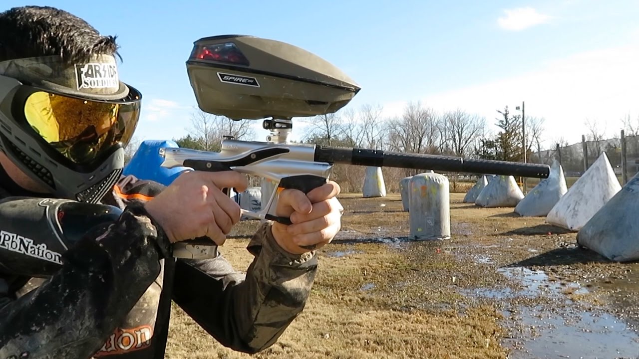 Shooting the new LVR paintball gun from Eclipse YouTube