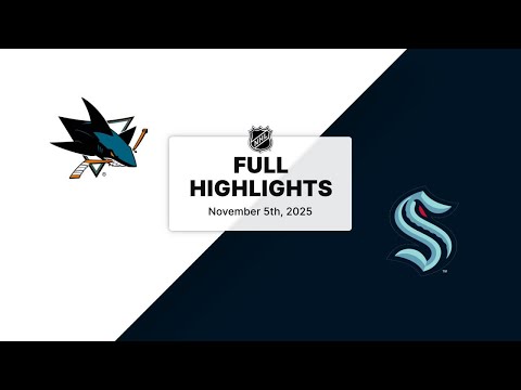 NHL Highlights | Sharks vs. Kraken | November 05, 2025