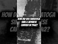 HOW DID USS SARATOGA SINK A JAPANESE CARRIER IN 1942? #shorts #history