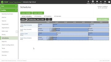 Creating Exceptions Using Calendars in Tracer Synchrony