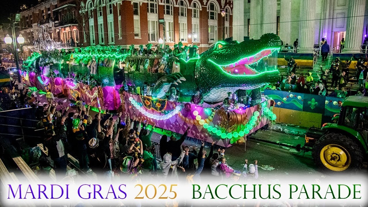 🏀Shaquille O'Neal at Bacchus Mardi Gras Parade | New Orleans, Louisiana | All 32 Floats | 3/2/2025