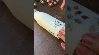 Mirror Mosaic Bottle art l Mosaic art #shorts #bottleart #mosaic #lippanart #viral #trending