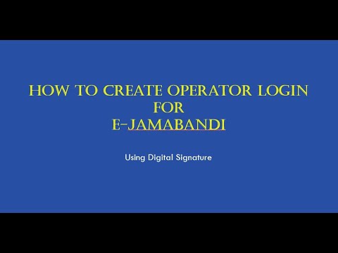 Operator Login for EJamabandi