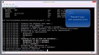 Demo of the mssql_escalate_execute_as_sqli Metasploit Module