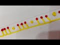 Very simple and very easy Summer borderline tutorial | Hand Embroidery for biggners