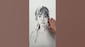 Easy Charcoal Drawing #charcoaldrawing #portraitdrawing #charcoaldrawingtutorial