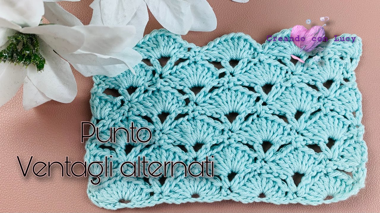 tutorial uncinetto COME FARE IL PUNTO VENTAGLI ALTERNATI