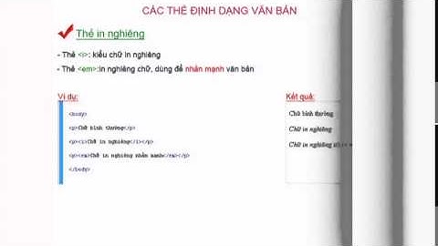 Bài 3 - Định dạng văn bản