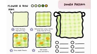 🌸 Digital Coloring | Gingham Towel with Flowers ✨ (Coco Wyo Original) screenshot 4