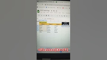 Flatten function in Excel #viral #excel #trending #ytshorts #shorts #microsoft #learning