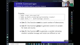 Famous STATA Class 3-2: egen Profile