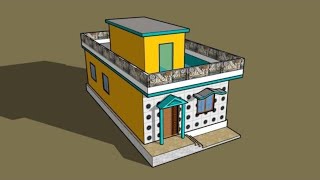low budget house design 2bhk | 19x39 Rent Building Plan | 3d front elevation with plan