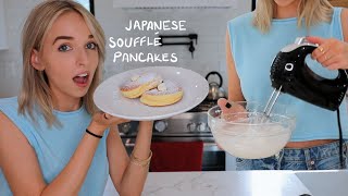 making FLUFFY PANCAKES (japanese soufflé pancakes)