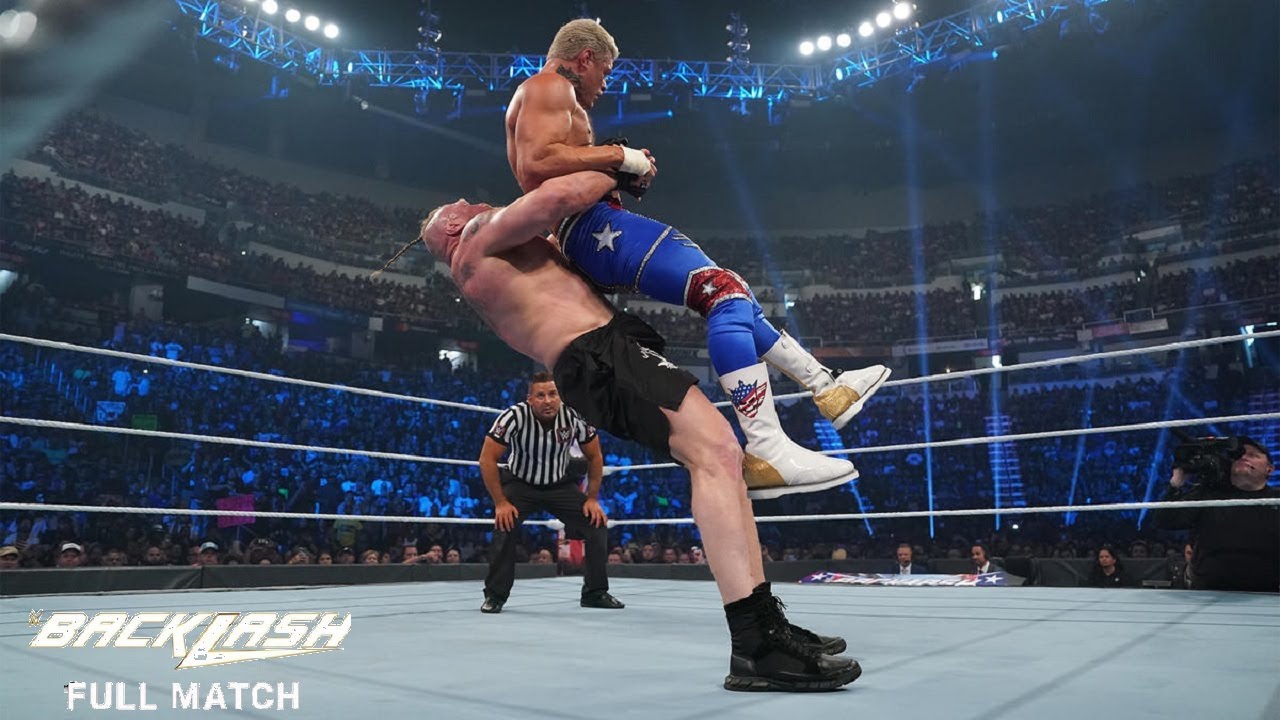 Brock Lesnar vs Cody Rhodes Full Match WWE Backlash 2023 YouTube