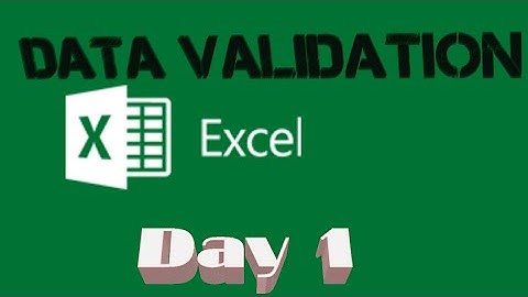 Data Validation in Excel | Cloud Analytics | Day-1