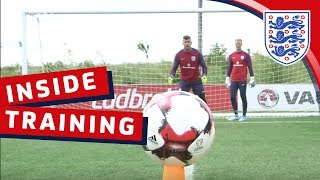 'Cutback' goalkeeper drill with Hart, Heaton, Forster and Butland | Inside Training