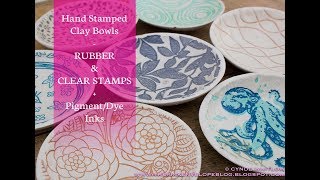 Hand Stamped Clay Bowls