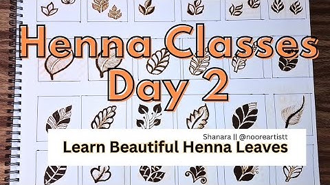 Mehandi Classes Day 2 | introduction to Basic Henna Elements | Mehndi Class for beginners 