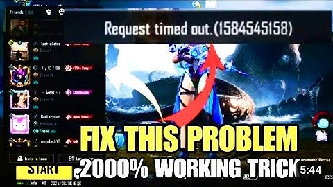 🤓 INVITE option not showing in Bgmi / Request time out Bgmi / How to Fix INVITE option not showing