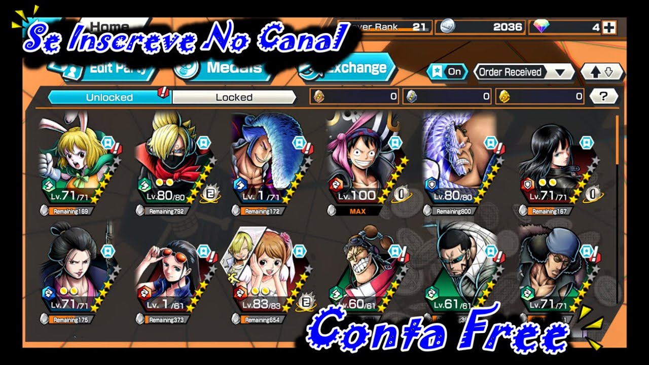 one piece bounty rush contas grátis