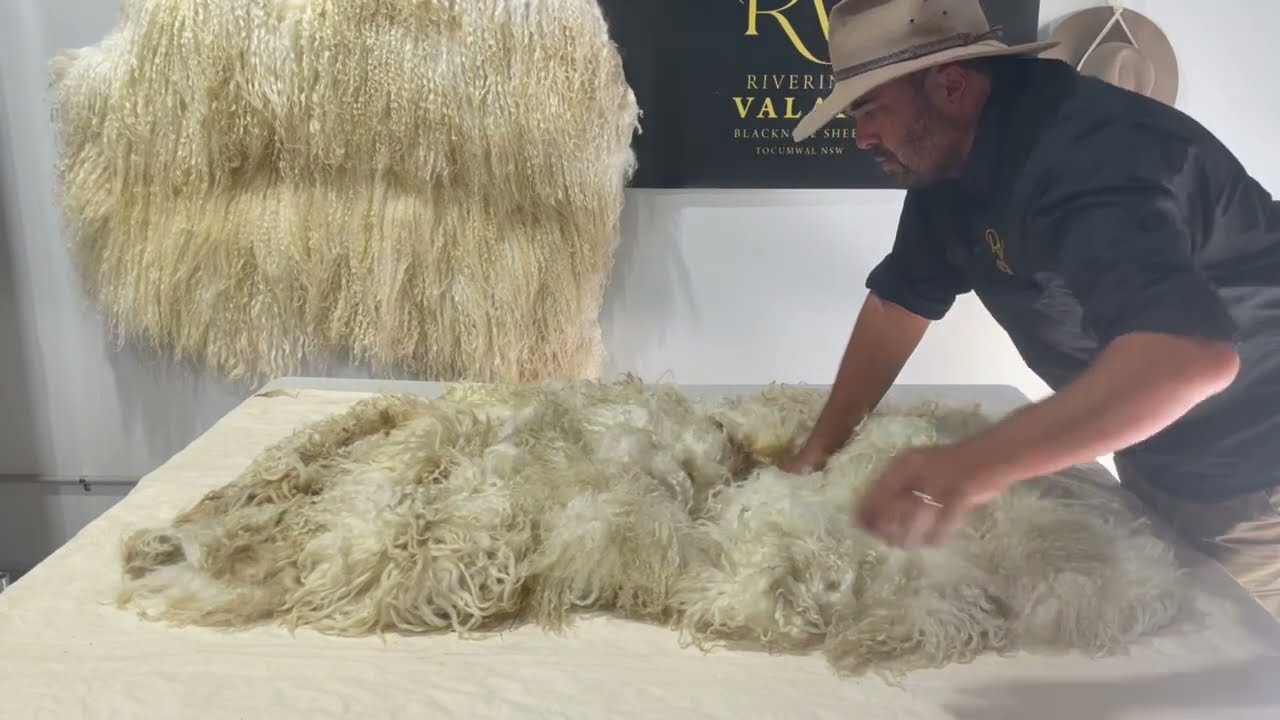 Part 1 of 10, Wet felted fleece rug, living fleece rug (vegetarian sheepskin)